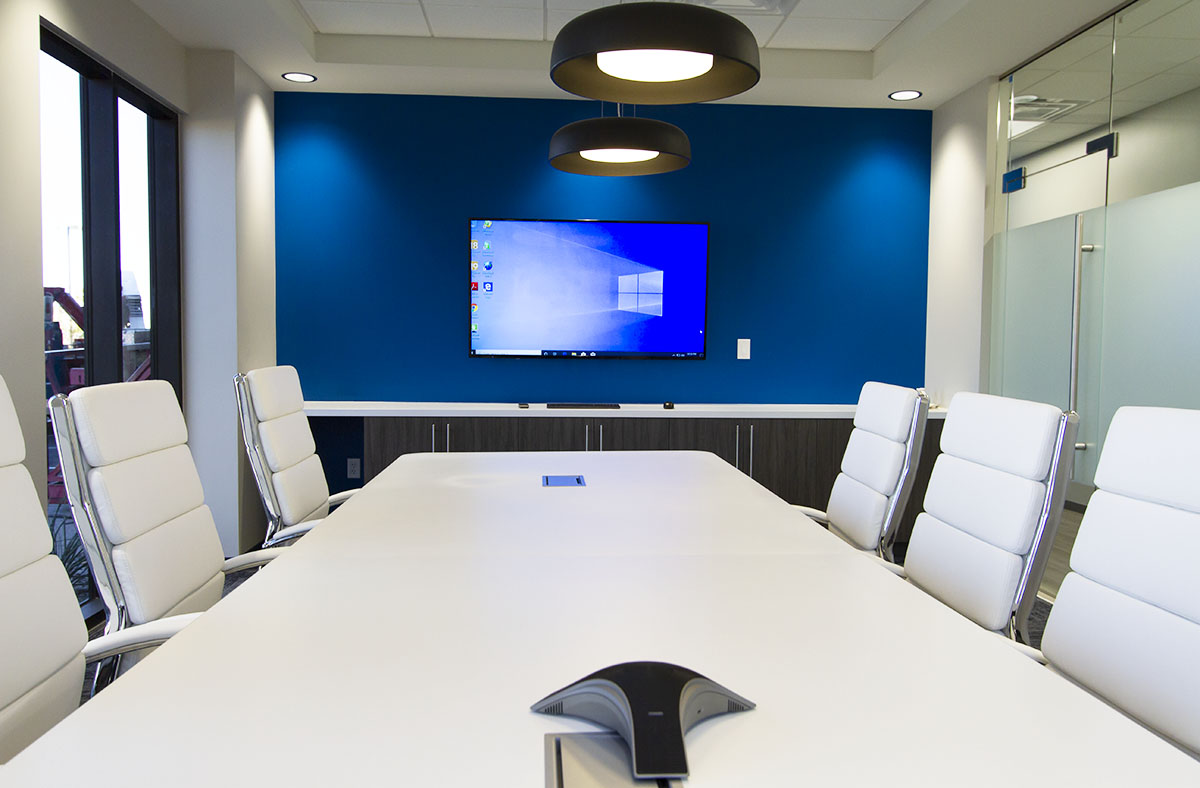 Business Meeting room with 65in display